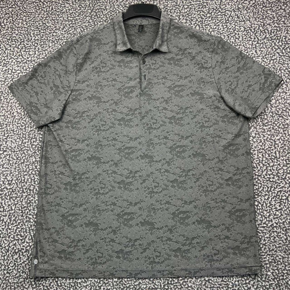 Adidas Golf Polo Shirt‎ Men XXL Gray Short Sleeve Collared 2XL